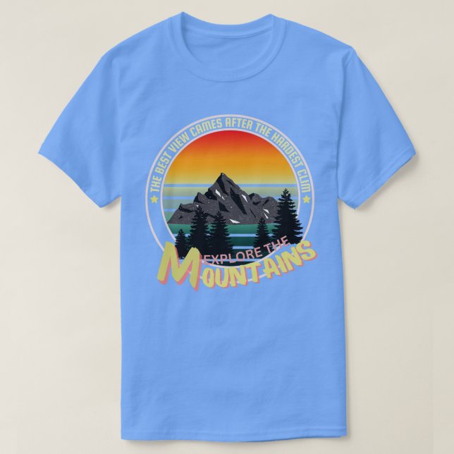 T-shirt Explorez les montagnes (Design devant)