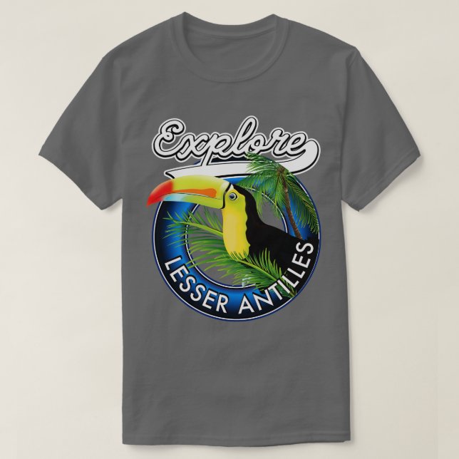 T-shirt Explorez les Petites Antilles Toucan (Design devant)