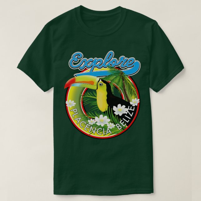 T-shirt Explorez Placencia Belize Voyage (Design devant)