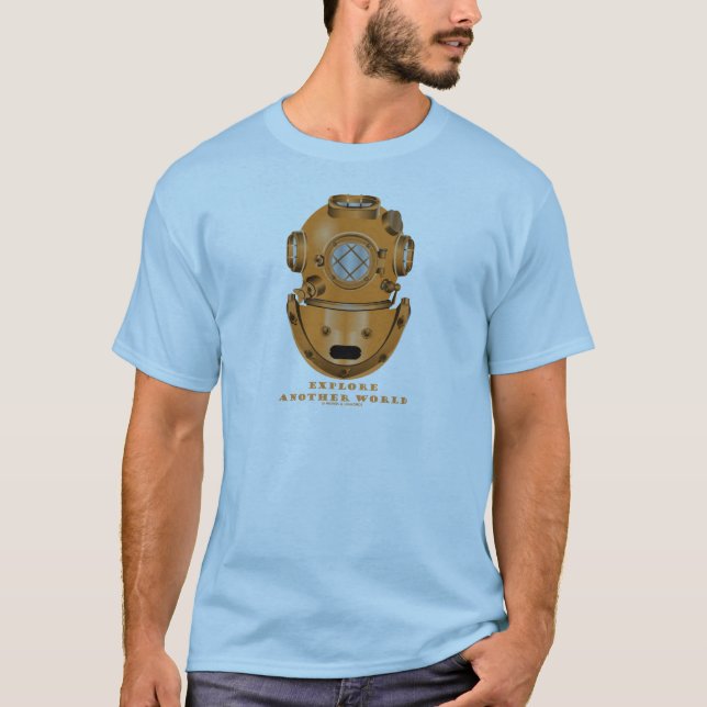 T-shirt Explorez un autre monde (le casque de plongée (Devant)