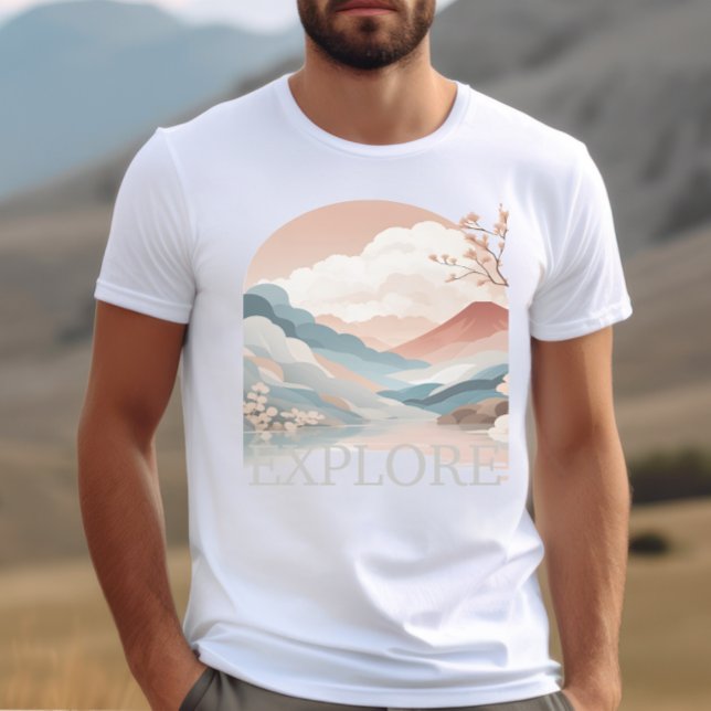 T-shirt Explorez Voyage Aventure Paysage Graphique (Créateur téléchargé)