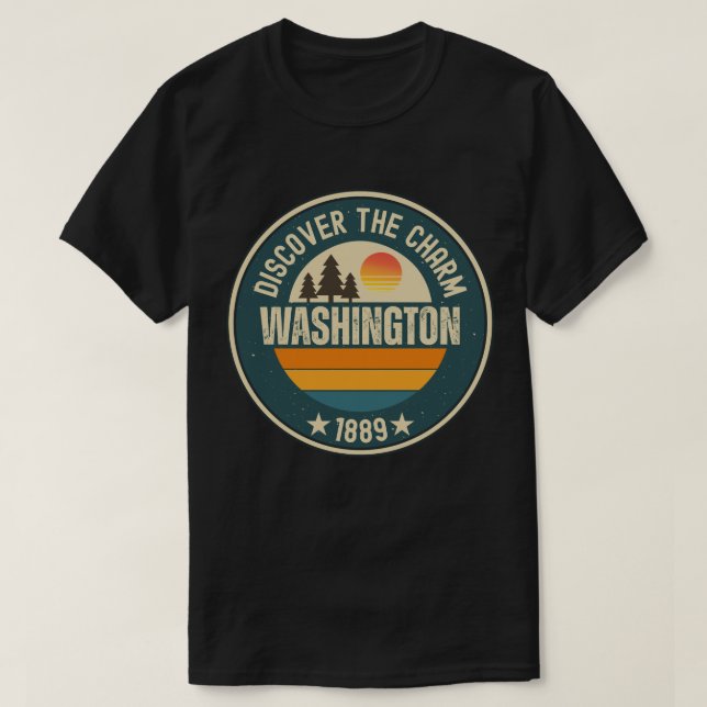 T-shirt Explorez Washington - Conceptions pour chaque amou (Design devant)