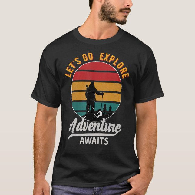 T-shirt Explorons Adventure Await (Devant)