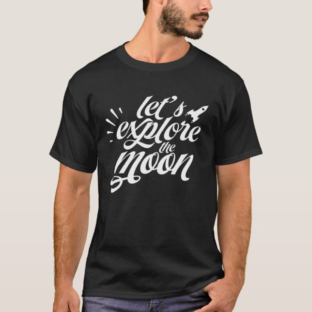 T-shirt Explorons la lune Space Moons Landing (Devant)