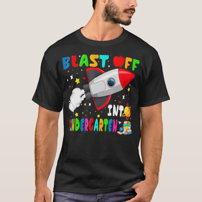 T-shirt Exploser Dans Le Jardin D'Enfants Fuseau Espace Ex (Devant)