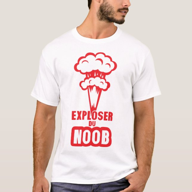 T-shirt exploser du noob gamer bombe dessin (Devant)
