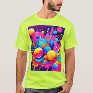 T-shirt Explosion colorée de bulle