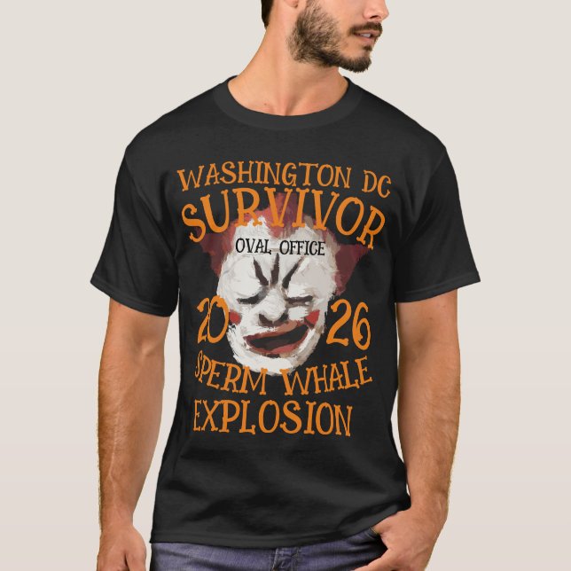 T-shirt Explosion de baleine à spermatozoïde Trump Washing (Devant)