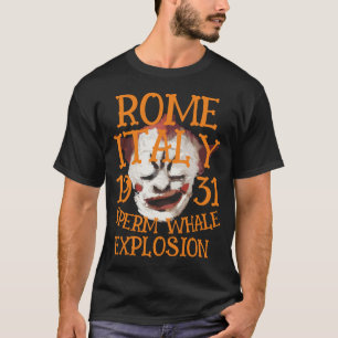 T-shirt Explosion de baleine à sperme FW HG SL ROME ITALIE