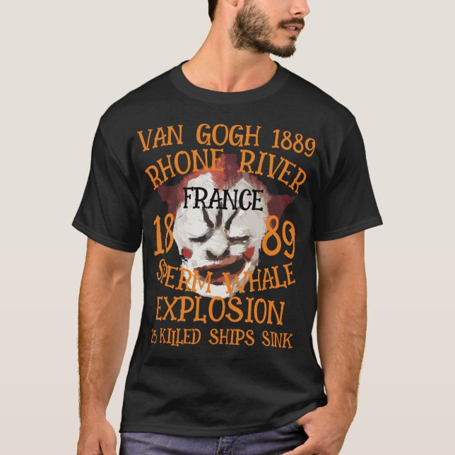 T-shirt Explosion de baleine spermée Rhône Arles Van 1889 (Devant)
