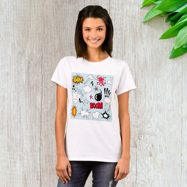 T-shirt Explosion de bande dessinée rétro Pop Art (Créateur téléchargé)