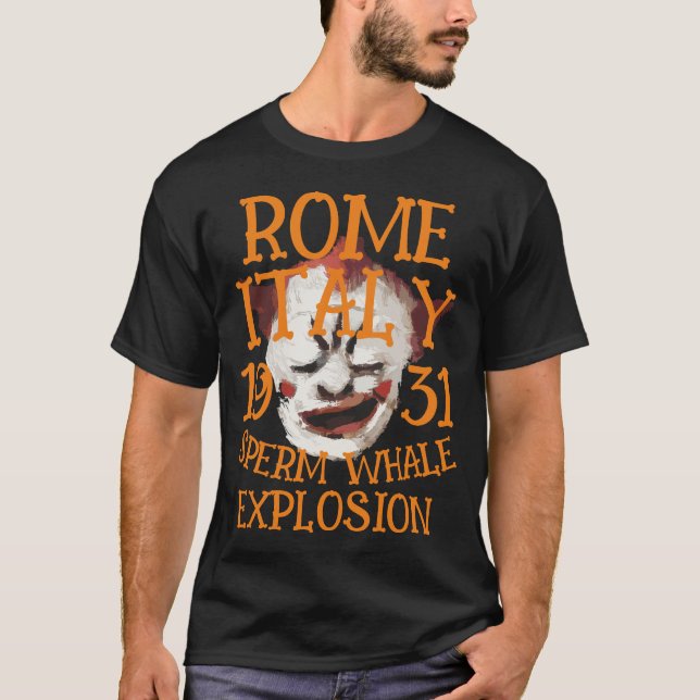 T-shirt Explosion de cachalot FW HG SL ROME ITALIE (Devant)