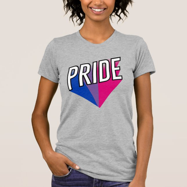 T-shirt Explosion de fierté bisexuelle (Devant)