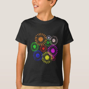 T-shirt Explosion de fleurs en détresse