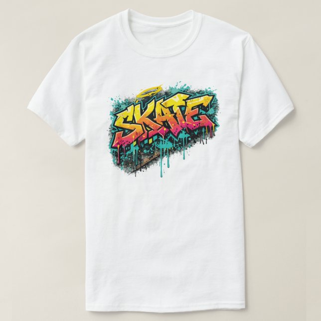 T-shirt Explosion de graffiti de skate (Design devant)