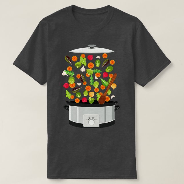 T-shirt Explosion de légumes volants (Design devant)