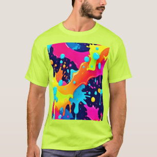 T-shirt Explosion de peinture néon