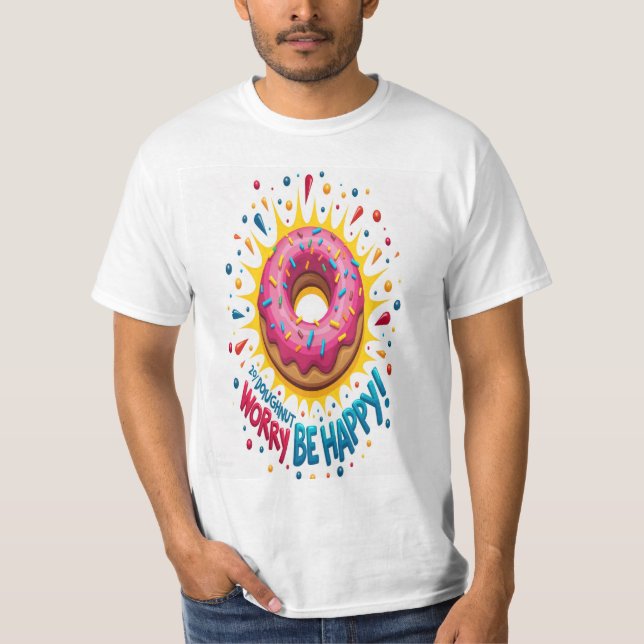 T-shirt Explosion de Pop Art de Donut Fantaisiste (Devant)
