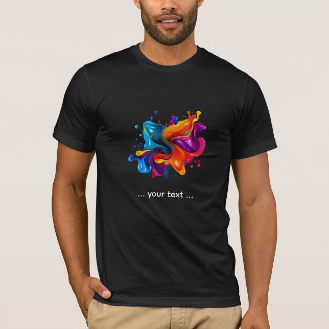 T-shirt explosion de taches de peinture (Devant)