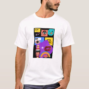 T-shirt Explosion Pop Art Audacieuse Style Bande