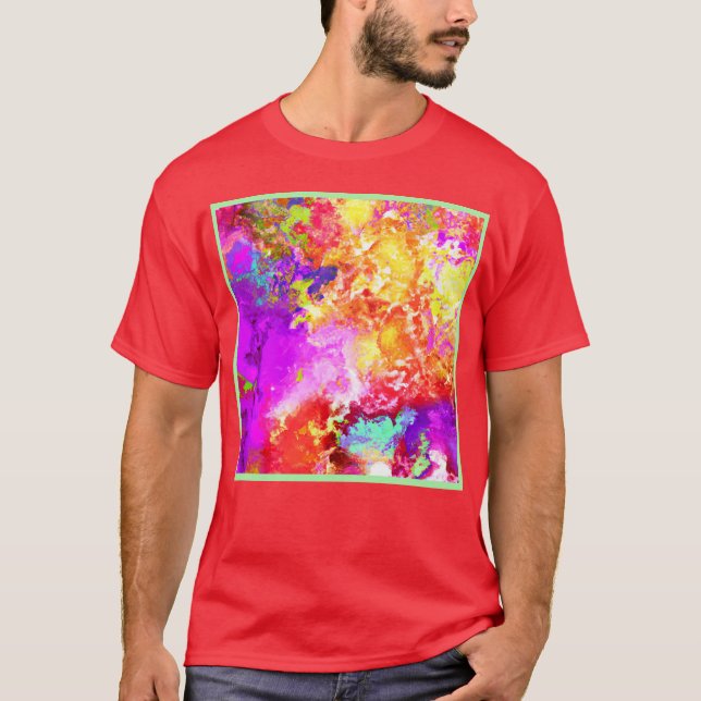 T-shirt Explosions Abstraites de couleurs artistiques (Devant)