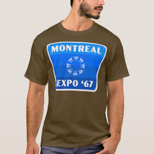 T-shirt Expo 67 Mondes Montréal Fair Rétro Badge Bleu