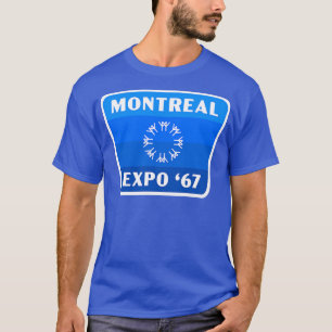 T-shirt Expo 67 Mondes Montréal Fair Rétro Badge Bleu
