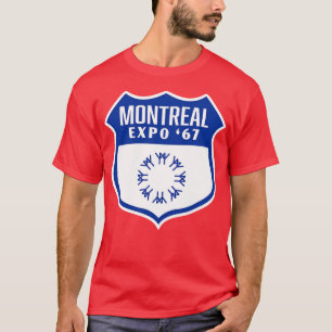 T-shirt Expo 67 Mondes Montréal Fair Retro Bouclier bleu