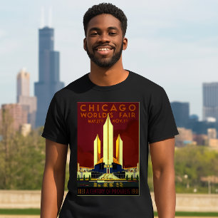 T-shirt Expo Art Déco vintage 1933 Chicago World's Fair