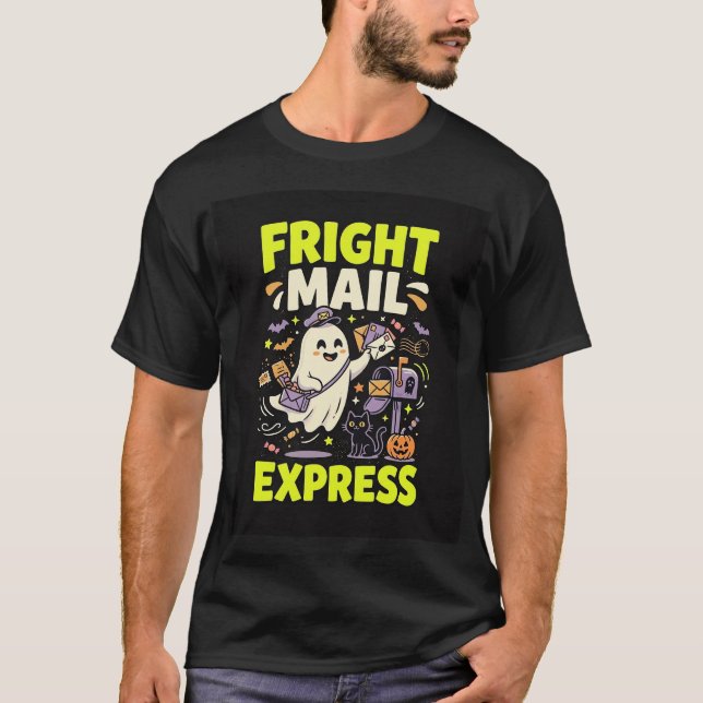 T-shirt Express Courrier d'Effroi d'Halloween (Devant)