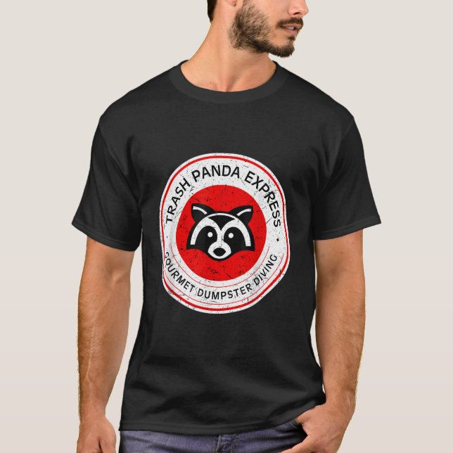 T-shirt Express de plongée à la poubelle Gourmet Panda (Devant)