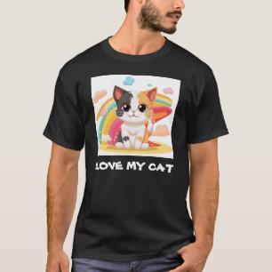 T-shirt Express Votre Amour avec 'I Love My Cat' Vêtements