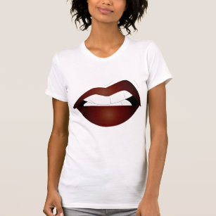 Tee shirt discount avec bouche rouge