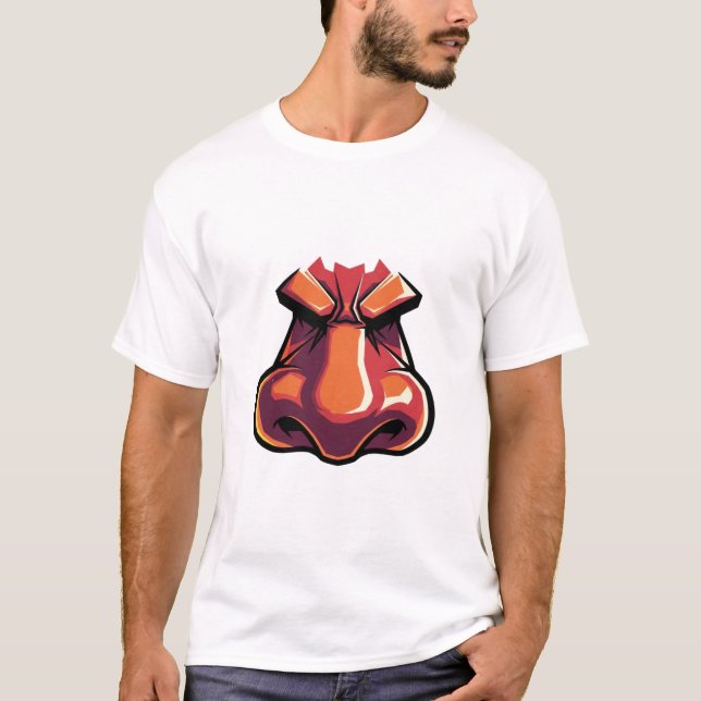 T-shirt Expression de noeud de dessin en gras - Drôle visa (Devant)