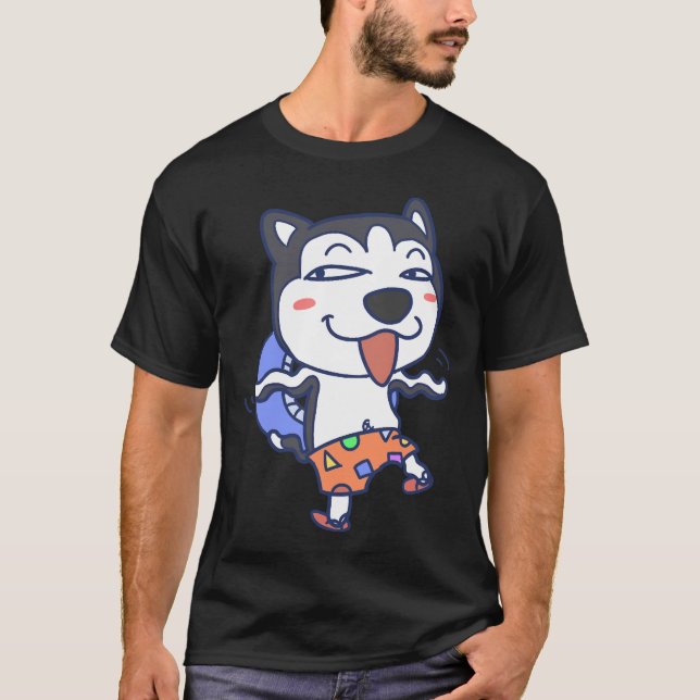 T-shirt Expression Husky Dog (Devant)