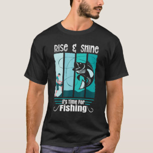 T-shirt Expression Lever & Briller Il Est Temps De Pêcher