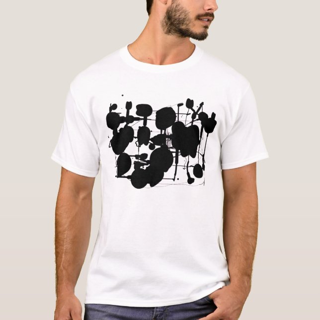 T-shirt Expressioniste abstrait - customisé (Devant)