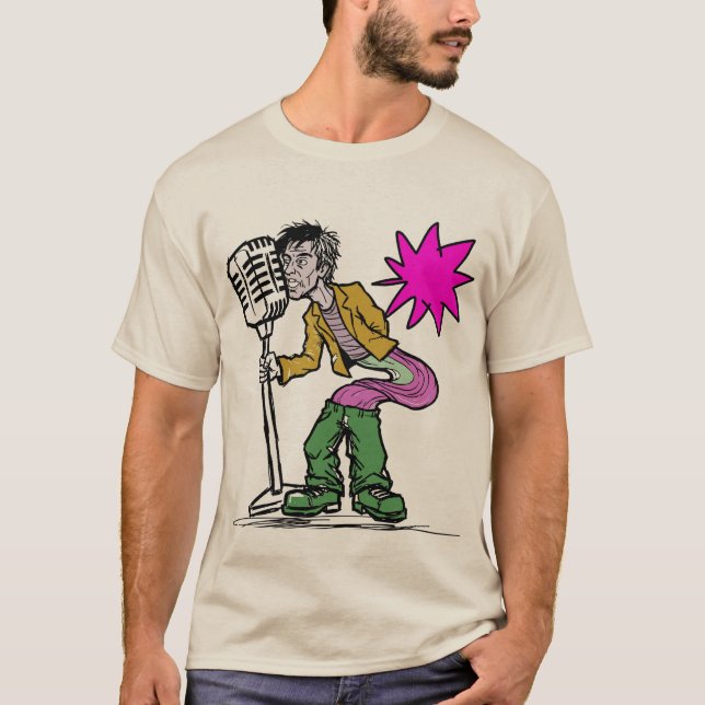 T-shirt Expressionnisme de chant rétro Art Design (Devant)
