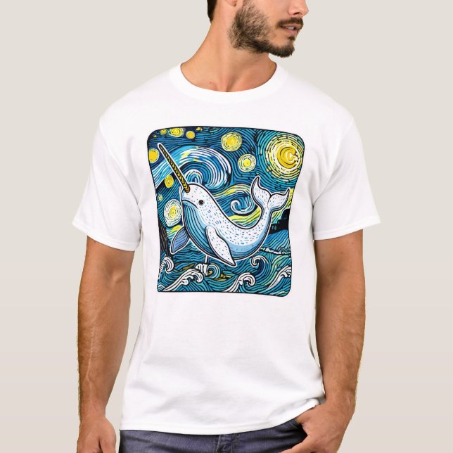 T-shirt Expressionnisme narval drôle (Devant)