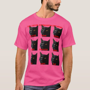 T-shirt Expressions faciales Cat Expliqué Graphique Découp