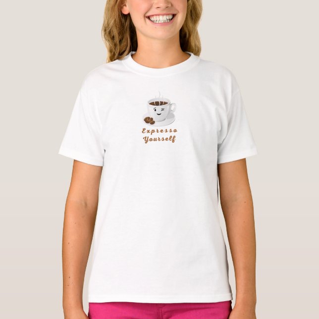 T-shirt Expresso Yourself - Drôle café souriant Tee (Devant)