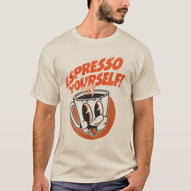 T-shirt Exprimez-vous ! Café drôle (Devant)