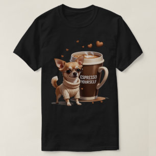 T-shirt Exprimez-vous – Édition Chihuahua Café