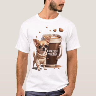 T-shirt Exprimez-vous – Édition Chihuahua Café