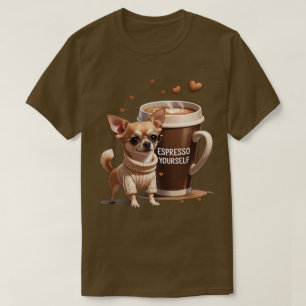 T-shirt Exprimez-vous – Édition Chihuahua Café
