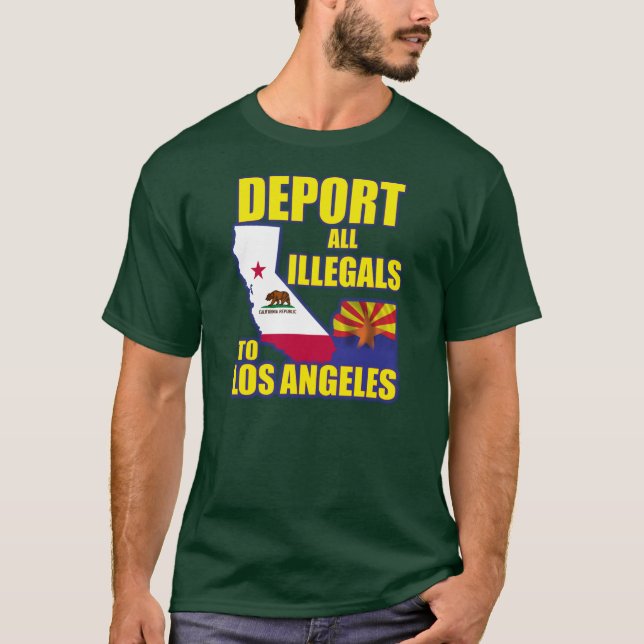 T-shirt Expulsez tous les Illegals à Los Angeles (Devant)