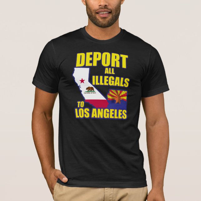 T-shirt Expulsez tous les Illegals à Los Angeles (Devant)