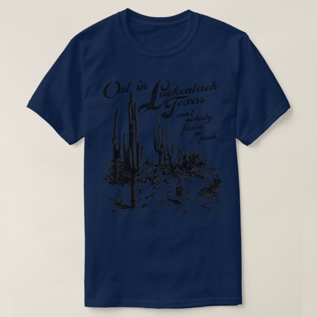 T-shirt Extérieur À Luckenbach Texas (Design devant)