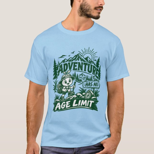 T-Shirt Extérieur Aventure N'A Pas De Limite D'Âge (Devant)