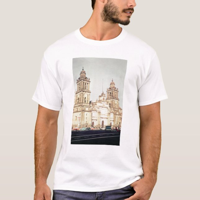 T-shirt Extérieur de cathédrale de Mexico (Devant)